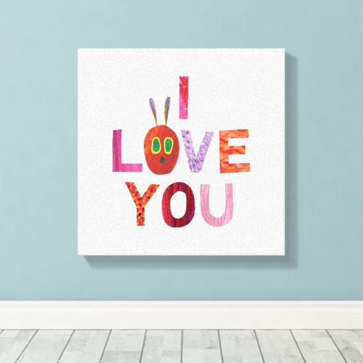 Eric Carle | Rups Ik hou van je Canvas Afdruk (Insitu (Houten vloer))