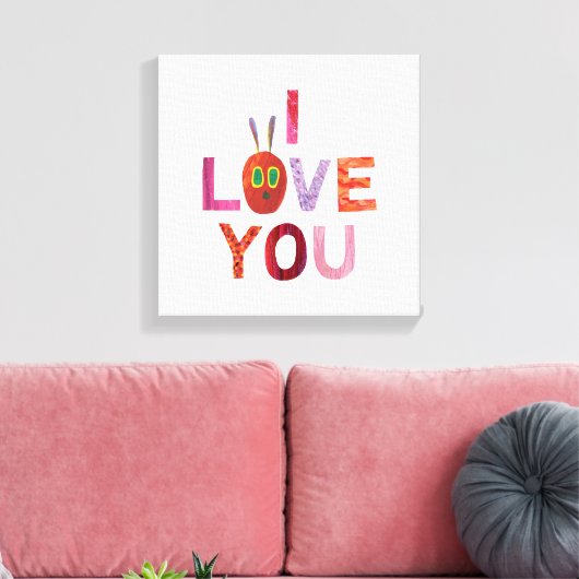 Eric Carle | Rups Ik hou van je Canvas Afdruk (Insitu (Woonkamer))