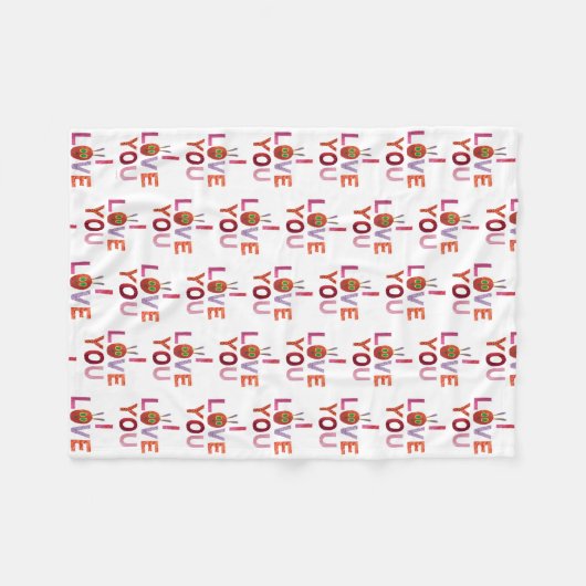 Eric Carle | Rups Ik hou van je Fleece Deken (Voorkant (Horizontaal))