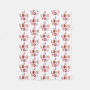 Eric Carle   Rups Ik hou van je Fleece Deken