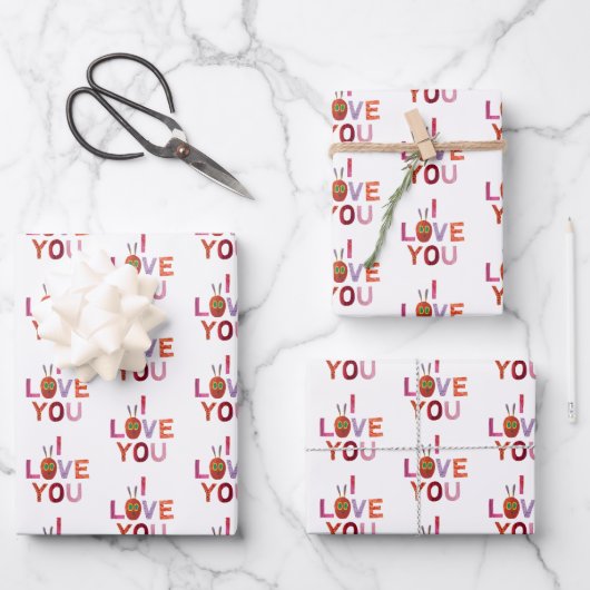 Eric Carle | Rups Ik hou van je Inpakpapier Vel (Voorkant)