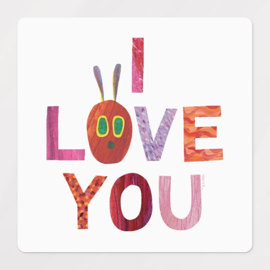 Eric Carle | Rups Ik hou van je Labels (Design 2)