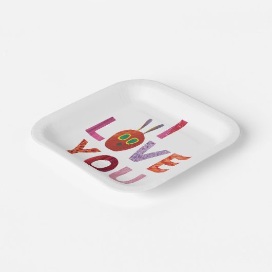 Eric Carle | Rups Ik hou van je Papieren Bordje (Gebogen)