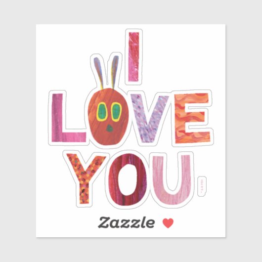 Eric Carle | Rups Ik hou van je Sticker (Vel)