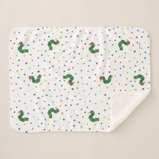 Eric Carle | Rupsen en Stippen Patroon Sherpa Deken (Voorkant (horizontaal))