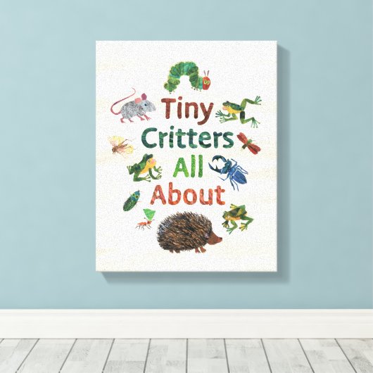 Eric Carle | Tiny Critters Alles over Canvas Afdruk (Insitu (Houten vloer))