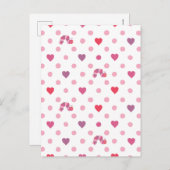 Eric Carle | Valentijn Heart Polka Dot Pattern Briefkaart (Voorkant / Achterkant)