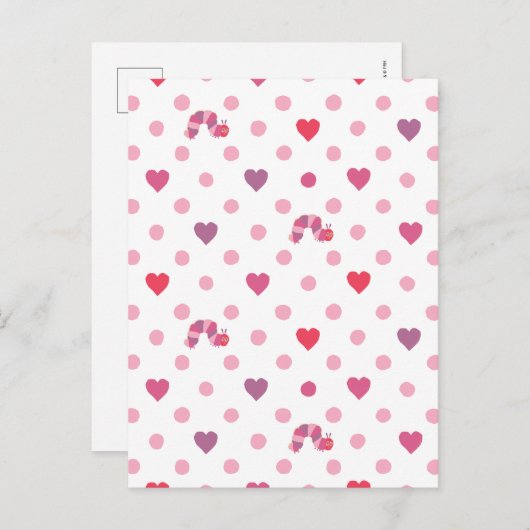 Eric Carle | Valentijn Heart Polka Dot Pattern Briefkaart (Voorkant / Achterkant)