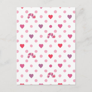 Eric Carle   Valentijn Heart Polka Dot Pattern Briefkaart