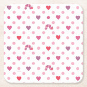 Eric Carle | Valentijn Heart Polka Dot Pattern Kartonnen Onderzetters (Voorkant)