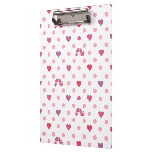Eric Carle | Valentijn Heart Polka Dot Pattern Klembord (Links)