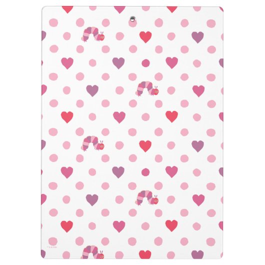 Eric Carle | Valentijn Heart Polka Dot Pattern Klembord (Achterkant)