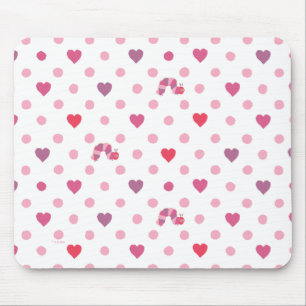 Eric Carle   Valentijn Heart Polka Dot Pattern Muismat