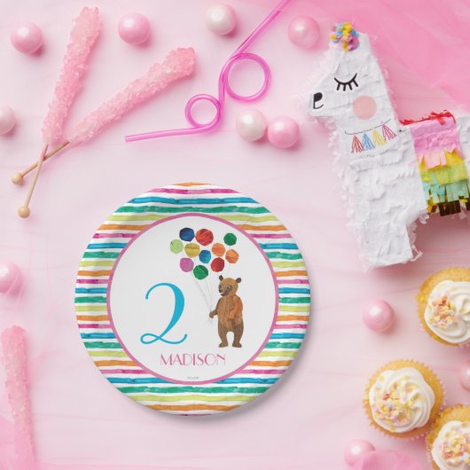 Eric Carle | Verjaardag van Beary Rainbow Papieren Bordje (Feest)