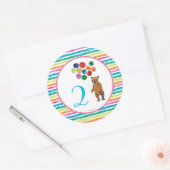 Eric Carle | Verjaardag van Beary Rainbow Ronde Sticker (Envelop)