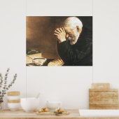Eric Enstrom Grace Man biddend over broodprint Poster (Keuken)