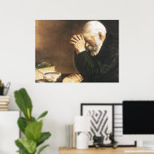 Eric Enstrom Grace Man biddend over broodprint Poster (Thuiskantoor)