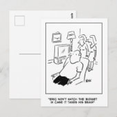 Eric kijkt niet naar het budget op TV Briefkaart (Voorkant / Achterkant)