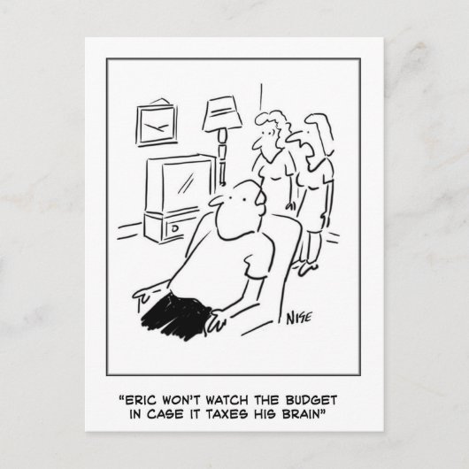 Eric kijkt niet naar het budget op TV Briefkaart (Voorkant)