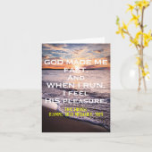 Eric Liddell Quote Wenskaart Kaart (Gele Bloem)