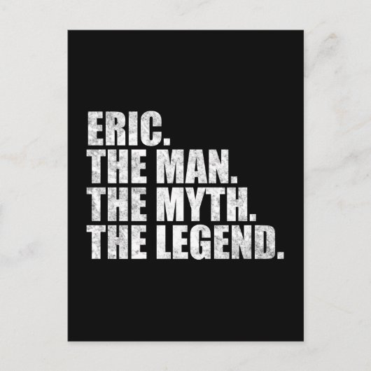 Eric naam, Eric De Man De Mythe De Legende Briefkaart (Voorkant)