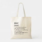 Eric name, Editable name, Custom name Tote Bag (Achterkant)