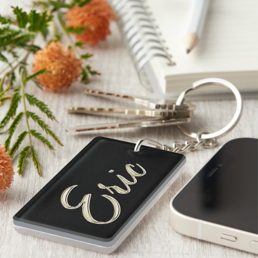 Eric Name whitegold Schlüsselanhänger Anhänger Sleutelhanger (Voorkant Rechts)