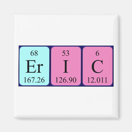 Eric periodieke lijstnaam magnet (Voorkant)
