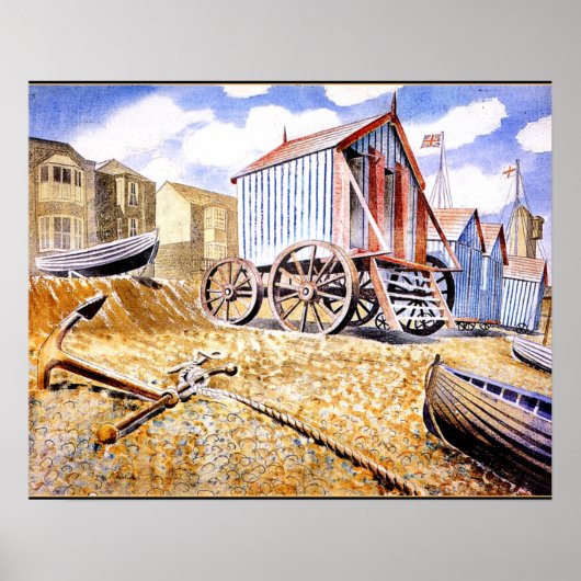 Eric Ravilious - Adelburgh Poster (Voorkant)