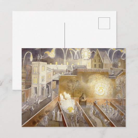 Eric Ravilious art, 5 november Briefkaart (Voorkant / Achterkant)