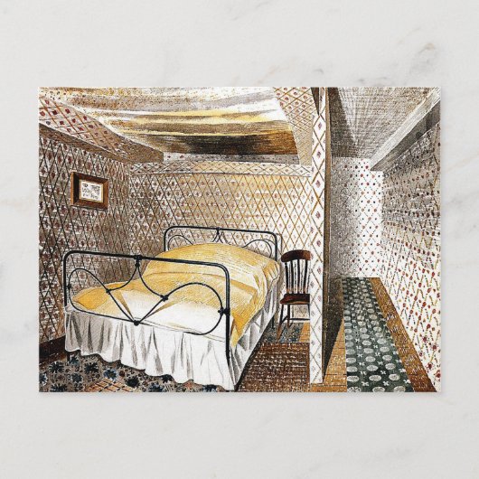 Eric Ravilious art, Farmhouse Bedroom Briefkaart (Voorkant)