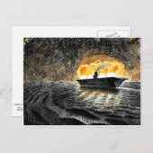 Eric Ravilious art, HMS Ark Royal in Action Briefkaart (Voorkant / Achterkant)