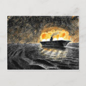 Eric Ravilious art, HMS Ark Royal in Action Briefkaart (Voorkant)