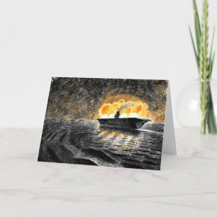 Eric Ravilious art, HMS Ark Royal in Action, Kaart