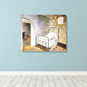 Eric Ravilious art, The Bedstead Canvas Afdruk (Insitu (Houten vloer))