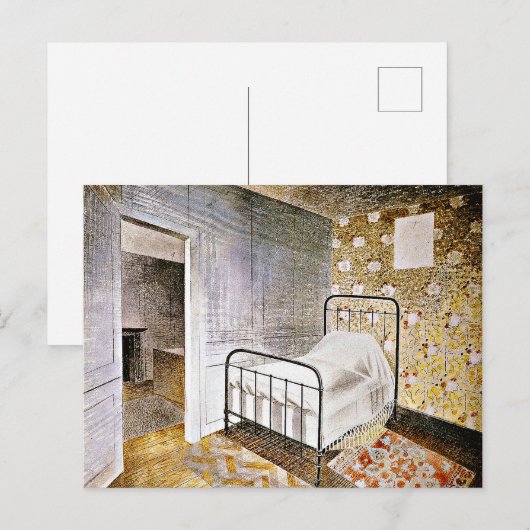 Eric Ravilious art, The Bedstead Feestdagenkaart (Voorkant / Achterkant)