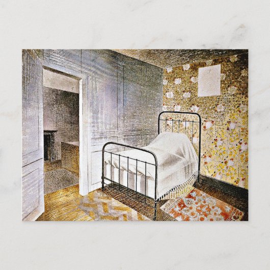 Eric Ravilious art, The Bedstead Feestdagenkaart (Voorkant)