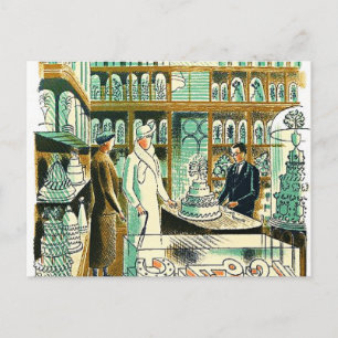 Eric Ravilious art, The Wedding Shop Briefkaart