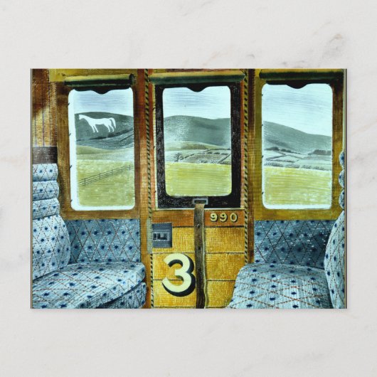 Eric Ravilious art, Train Landscape Briefkaart (Voorkant)