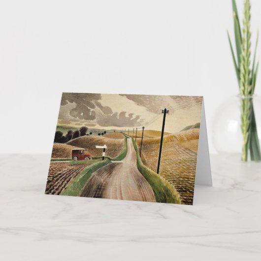 Eric Ravilious art, Wiltshire Landscape Kaart (Voorkant)