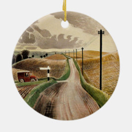 Eric Ravilious art, Wiltshire Landscape Keramisch Ornament