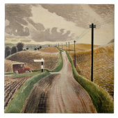 Eric Ravilious art, Wiltshire Landscape Tegeltje (Voorkant)