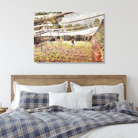 Eric Ravilious artwork, aardbeiennetten Canvas Afdruk (Insitu (Slaapkamer))