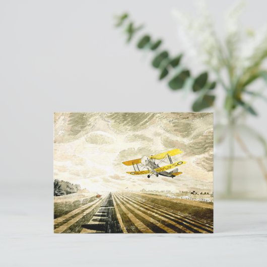 Eric Ravilious artwork, Tiger Moth Briefkaart (Staand voorkant)