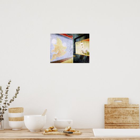 Eric Ravilious artwork, wandkaarten Poster (Keuken)