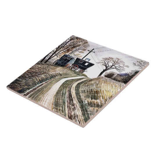 Eric Ravilious - Caravans, Tegeltje (Zijkant)