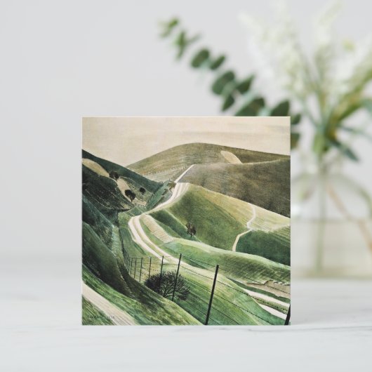 Eric Ravilious - Chalk Paths, beroemde kunstwerken Kaart (Staand voorkant)