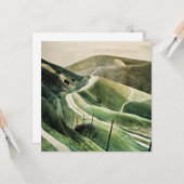 Eric Ravilious - Chalk Paths, beroemde kunstwerken Kaart (Voorkant / Achterkant in situ)