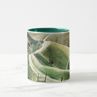 Eric Ravilious - Chalk Paths, beroemde kunstwerken Mok