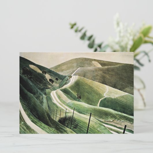 Eric Ravilious - Chalk Paths, Kaart (Staand voorkant)